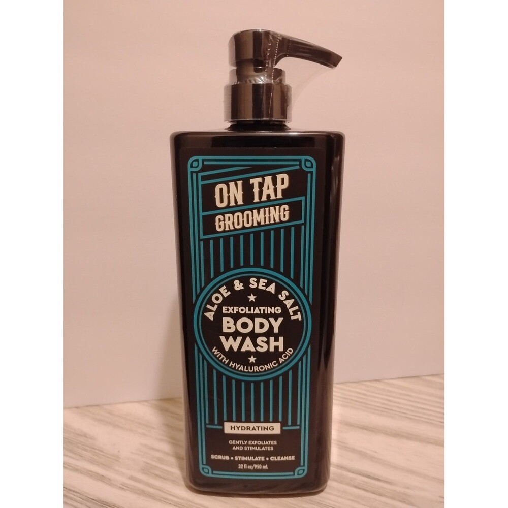 On Tap Grooming Aloe & Sea Salt Exfoliating Body Wash, 32oz